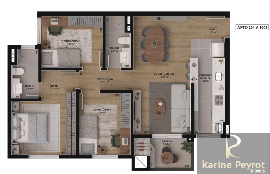 Apartamento, 3 quartos, 74 m² - Foto 6