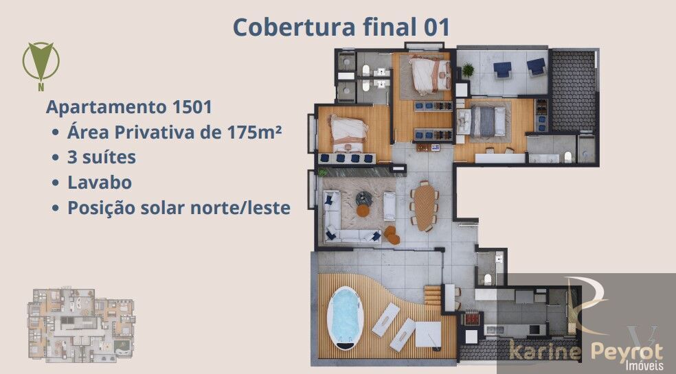 Cobertura à venda com 3 quartos, 175m² - Foto 3