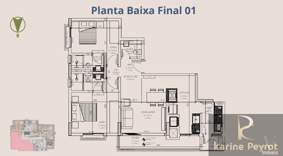 Apartamento à venda com 2 quartos, 84m² - Foto 3