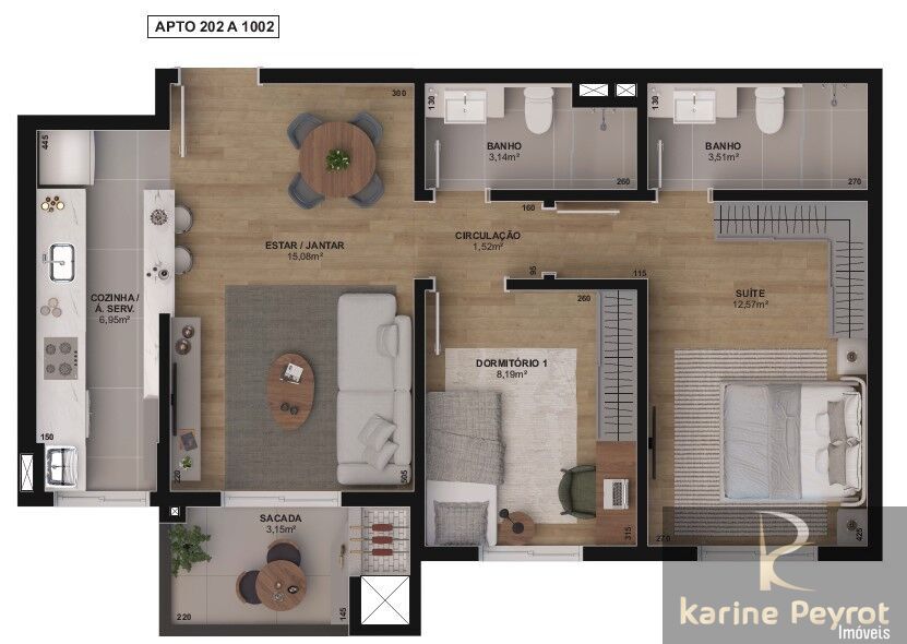 Apartamento, 2 quartos, 65 m² - Foto 3