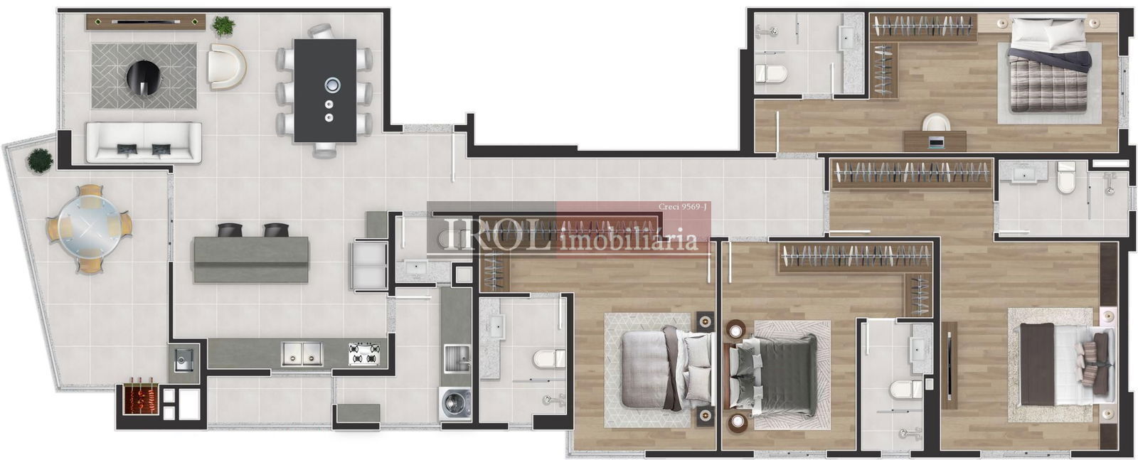 Apartamento à venda com 4 quartos, 163m² - Foto 12