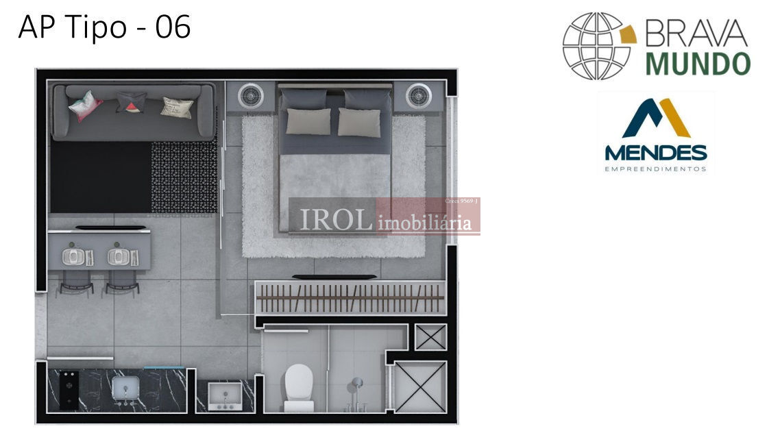 Apartamento à venda com 1 quarto, 26m² - Foto 56