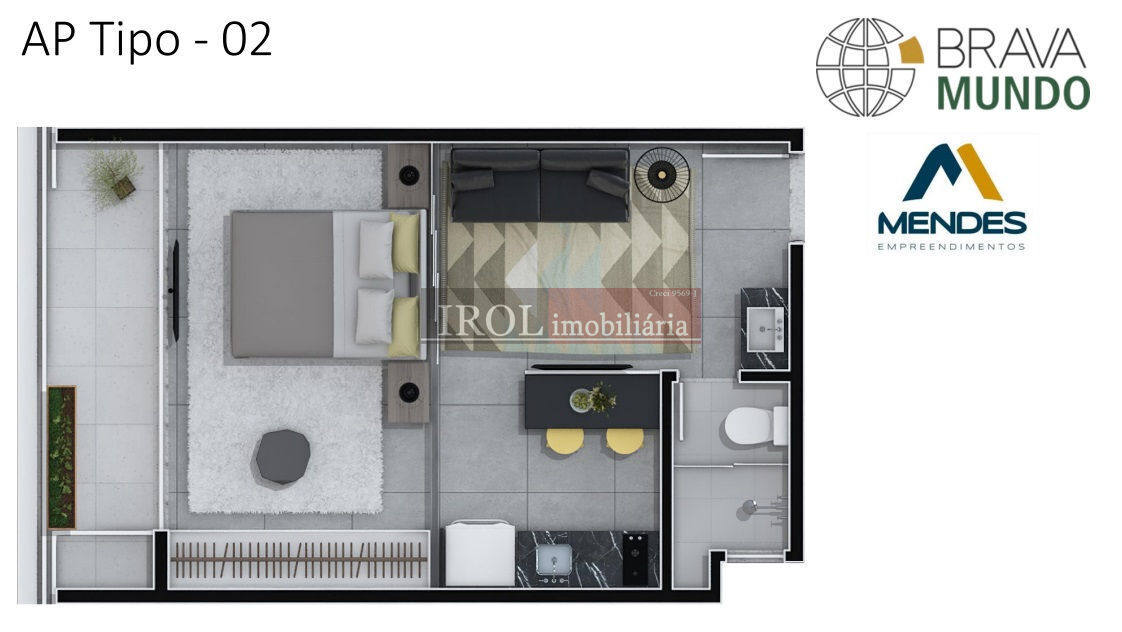 Apartamento à venda com 1 quarto, 26m² - Foto 52