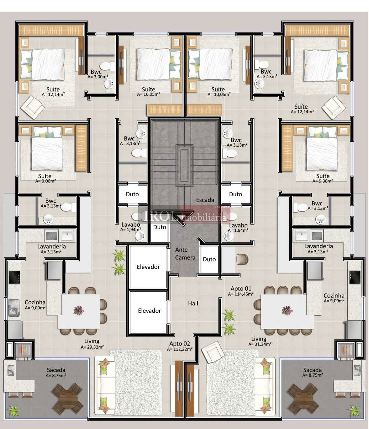 Apartamento à venda com 3 quartos, 114m² - Foto 4