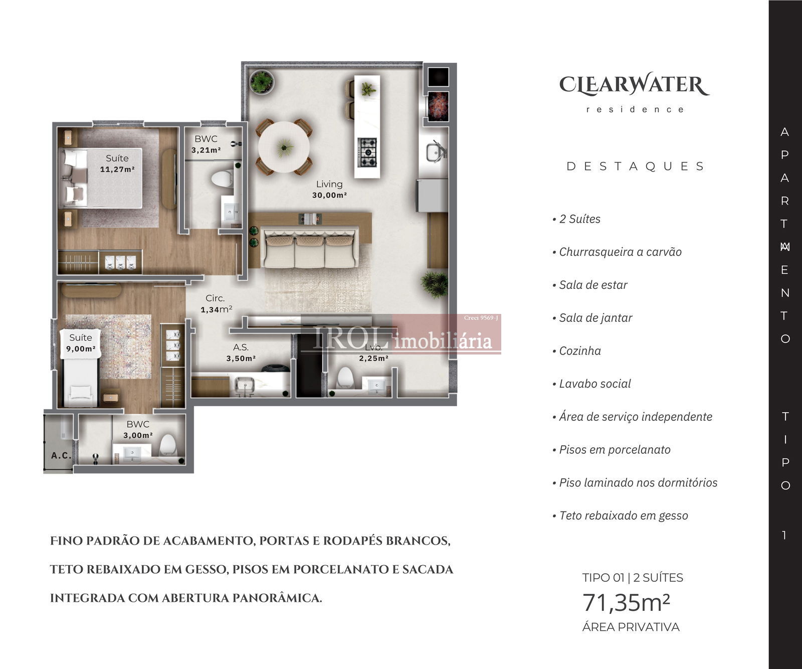 Apartamento à venda com 2 quartos, 71m² - Foto 11