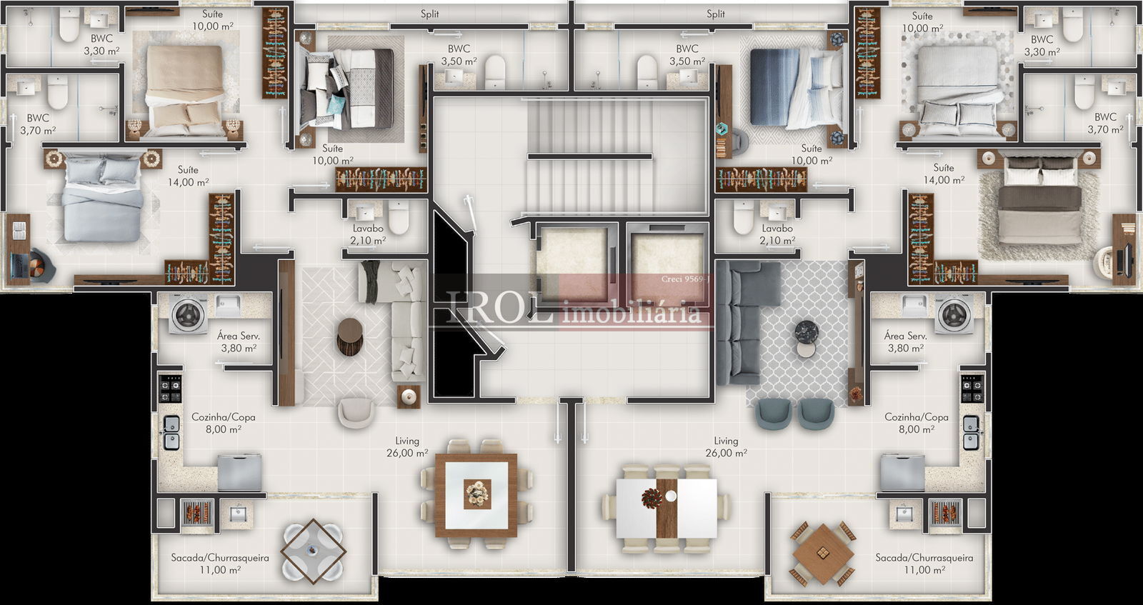 Apartamento à venda com 3 quartos, 114m² - Foto 12