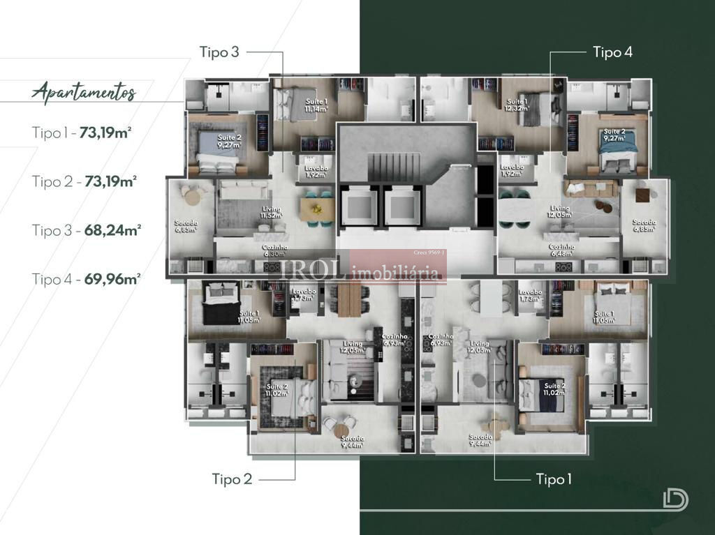 Apartamento à venda com 2 quartos, 69m² - Foto 14