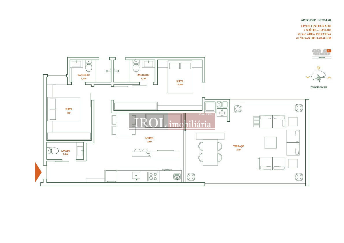 Apartamento à venda com 2 quartos, 78m² - Foto 31