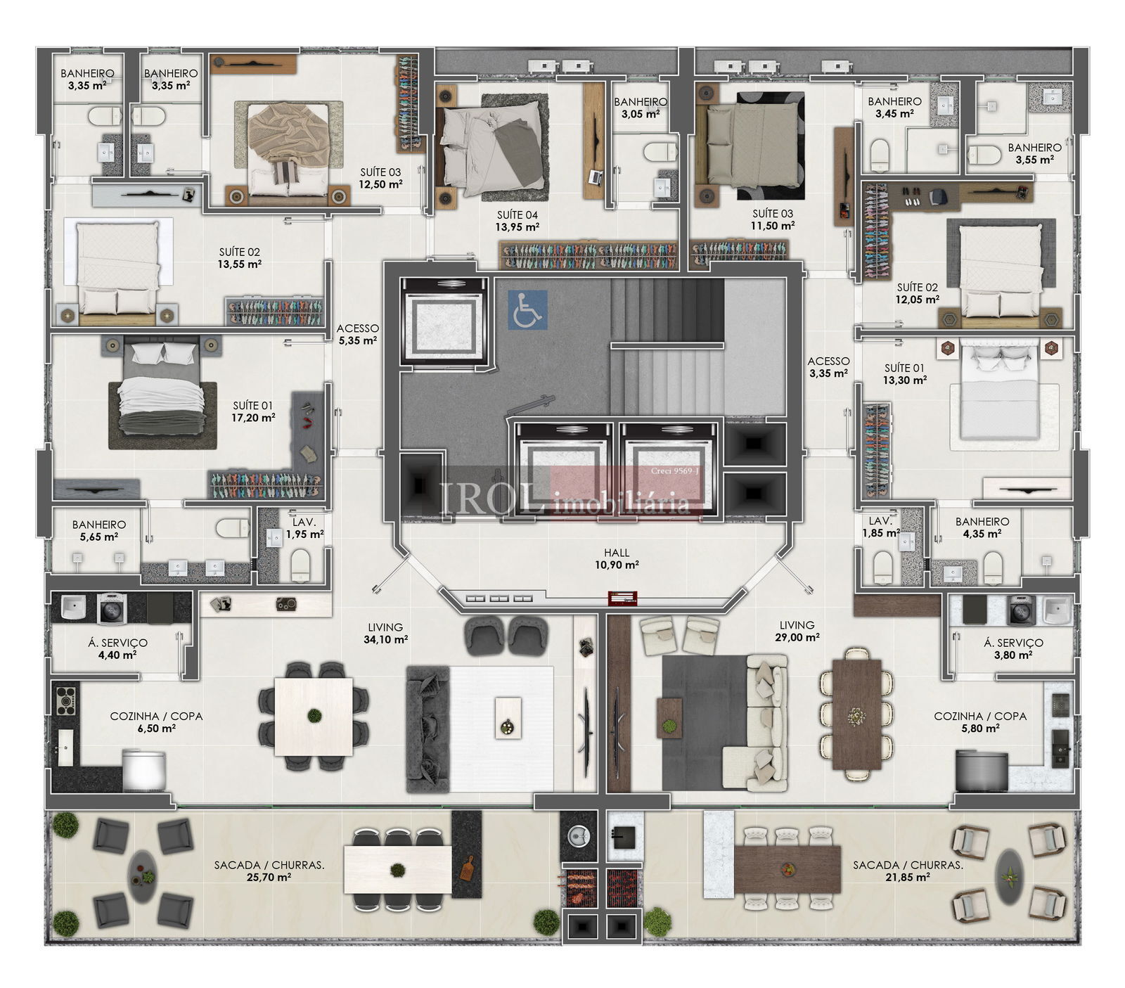 Apartamento à venda com 3 quartos, 132m² - Foto 20