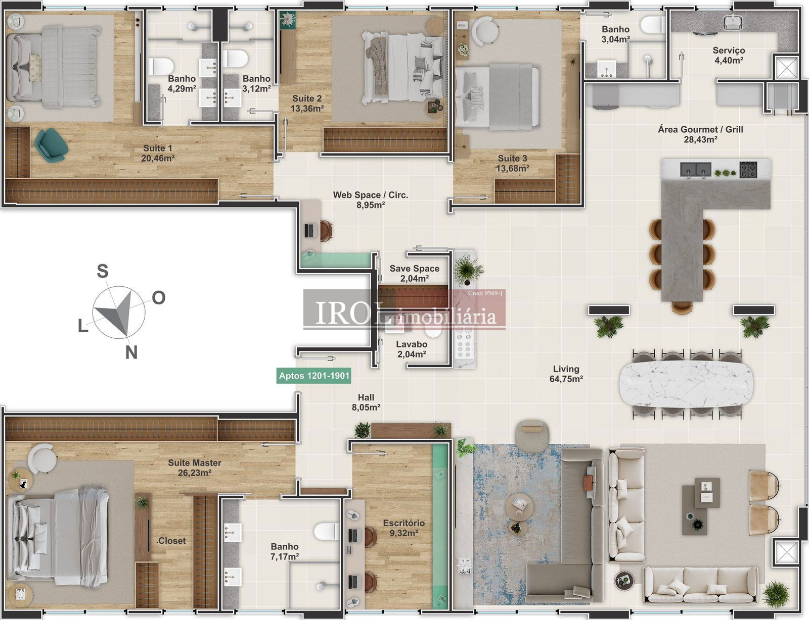 Apartamento à venda com 3 quartos, 131m² - Foto 17