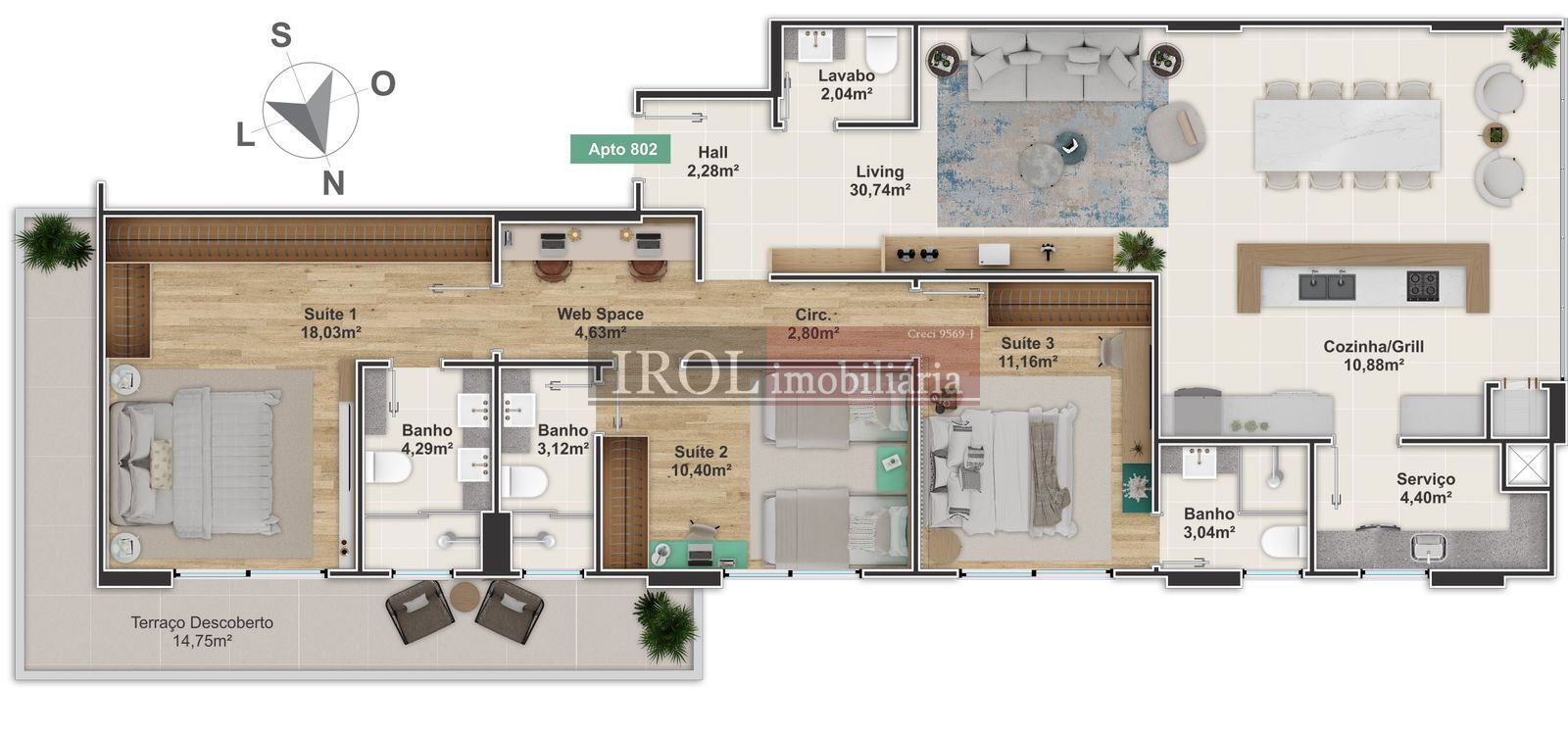 Apartamento à venda com 3 quartos, 131m² - Foto 16