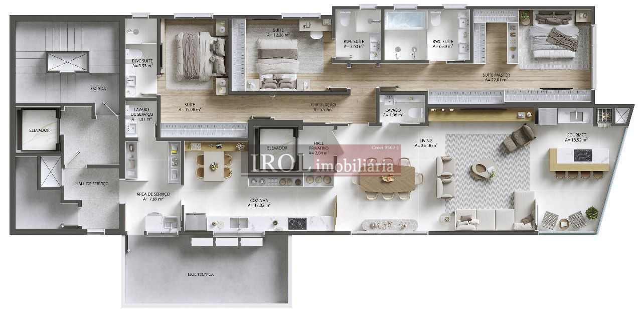 Apartamento à venda com 3 quartos, 175m² - Foto 30