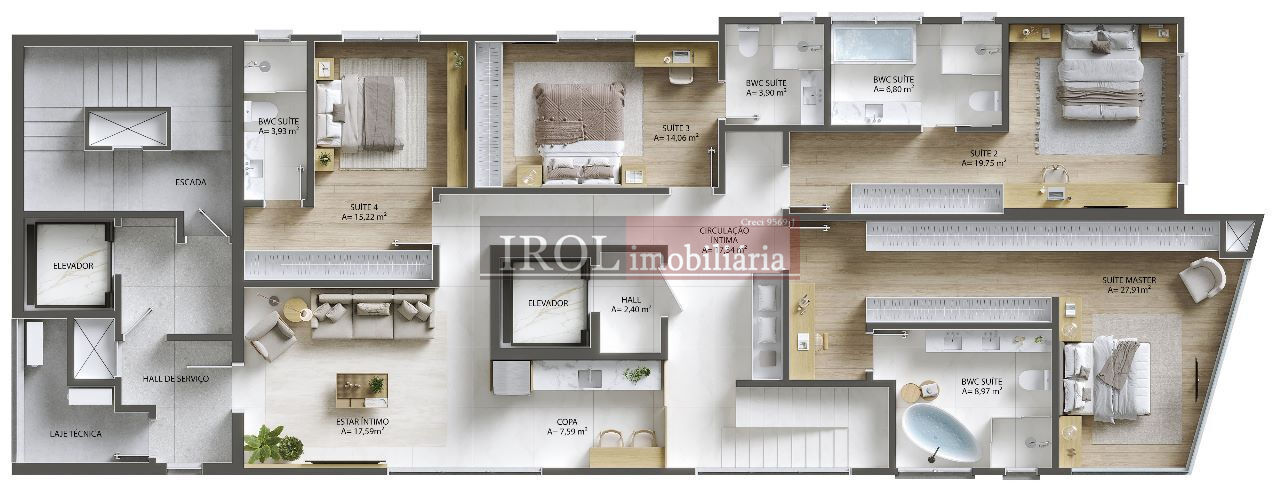 Apartamento à venda com 3 quartos, 175m² - Foto 29