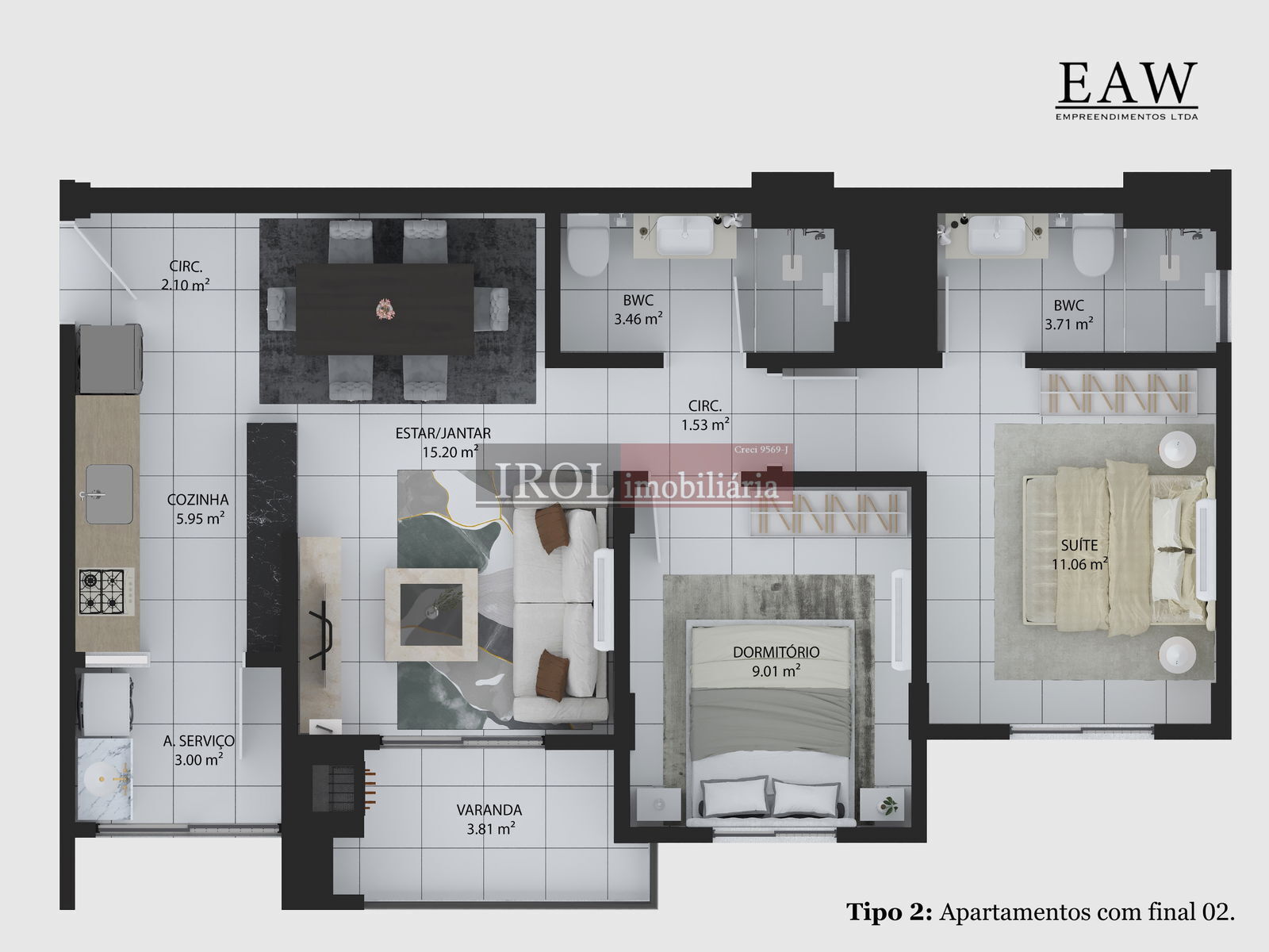 Apartamento à venda com 2 quartos, 66m² - Foto 33