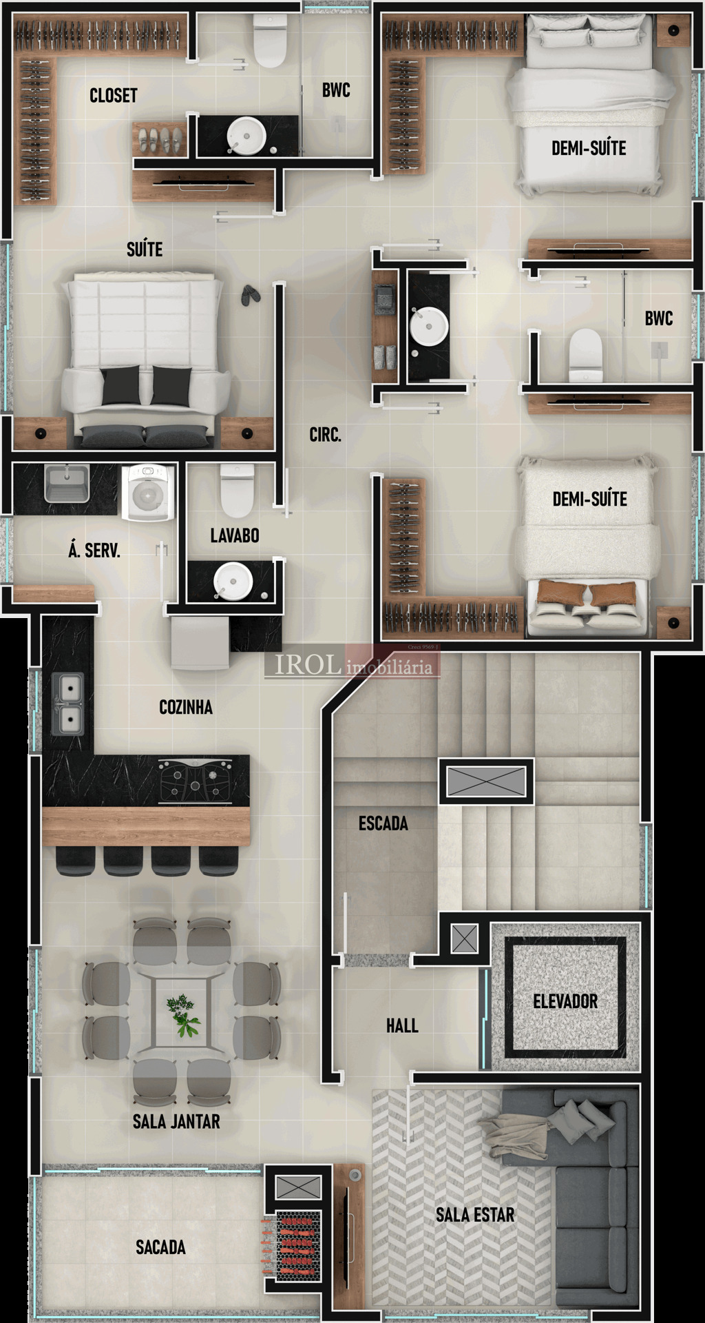 Apartamento à venda com 3 quartos, 97m² - Foto 31