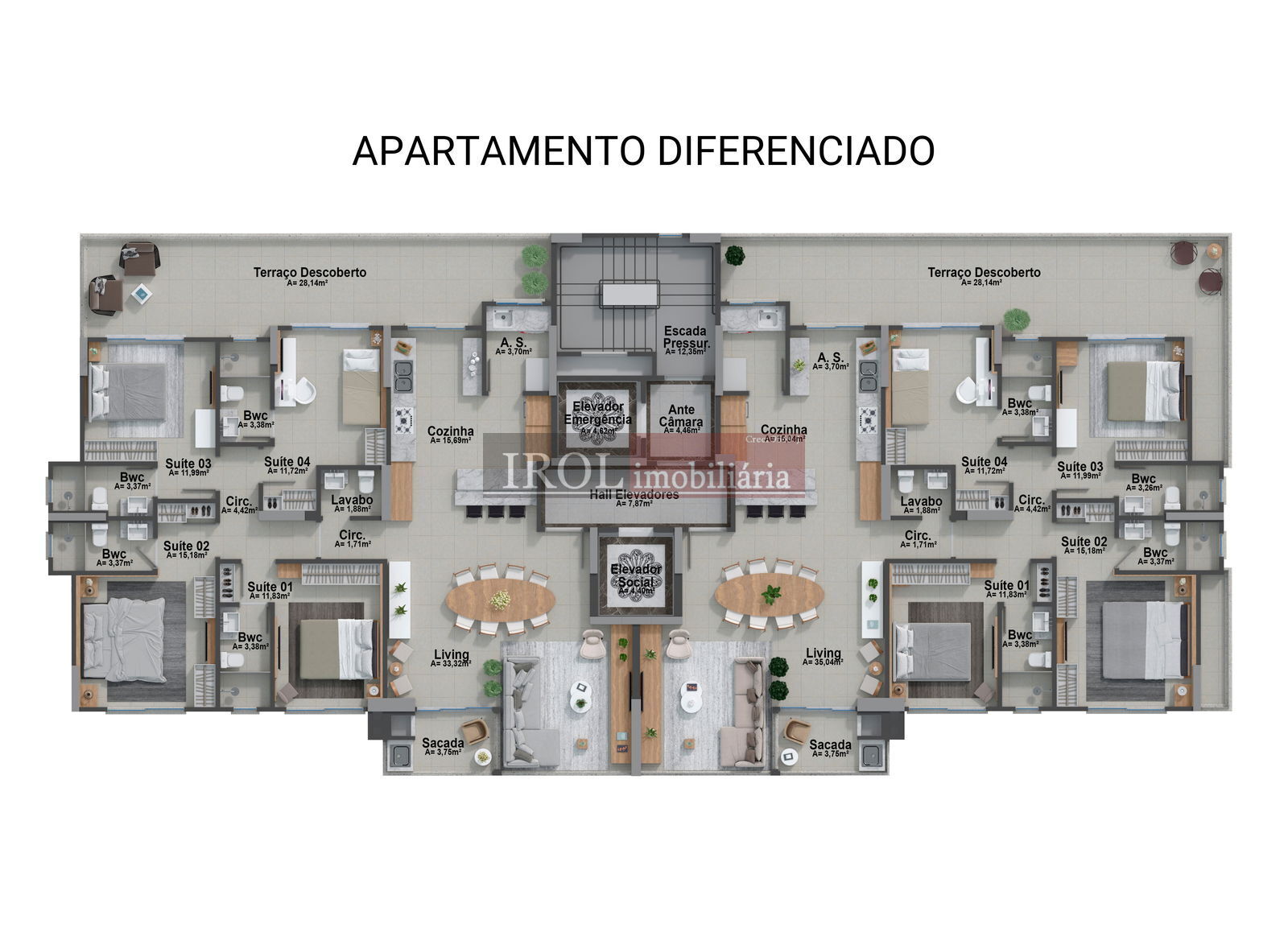 Apartamento à venda com 4 quartos, 146m² - Foto 52