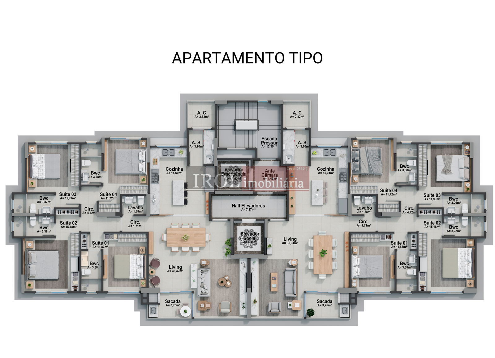 Apartamento à venda com 4 quartos, 146m² - Foto 51