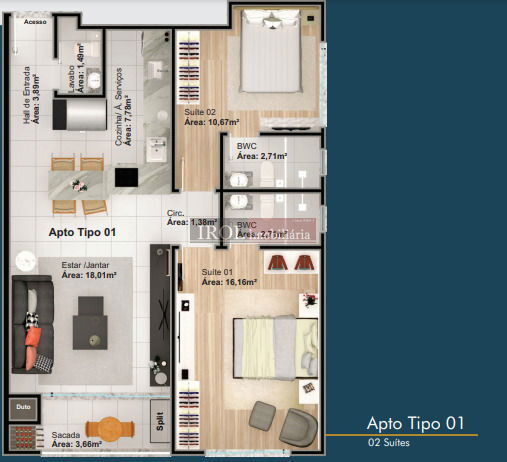 Apartamento à venda com 2 quartos, 80m² - Foto 41