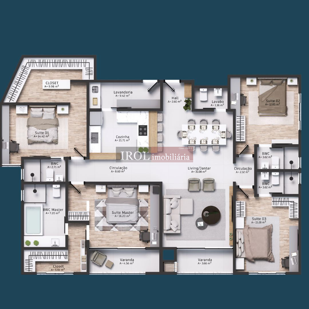 Apartamento à venda com 2 quartos, 80m² - Foto 48