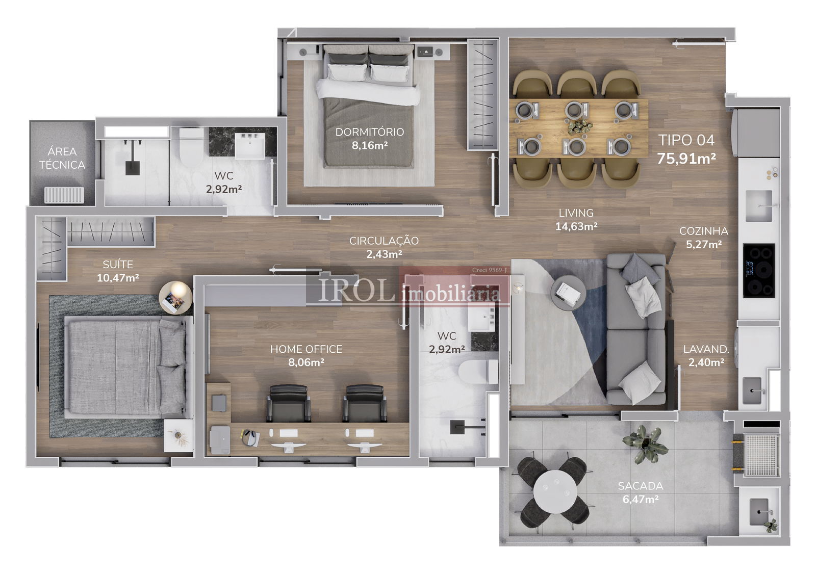 Apartamento à venda com 3 quartos, 75m² - Foto 26