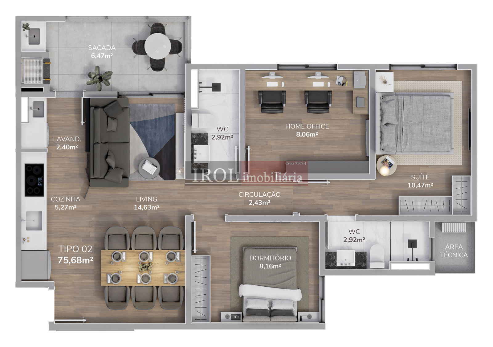 Apartamento à venda com 3 quartos, 75m² - Foto 24