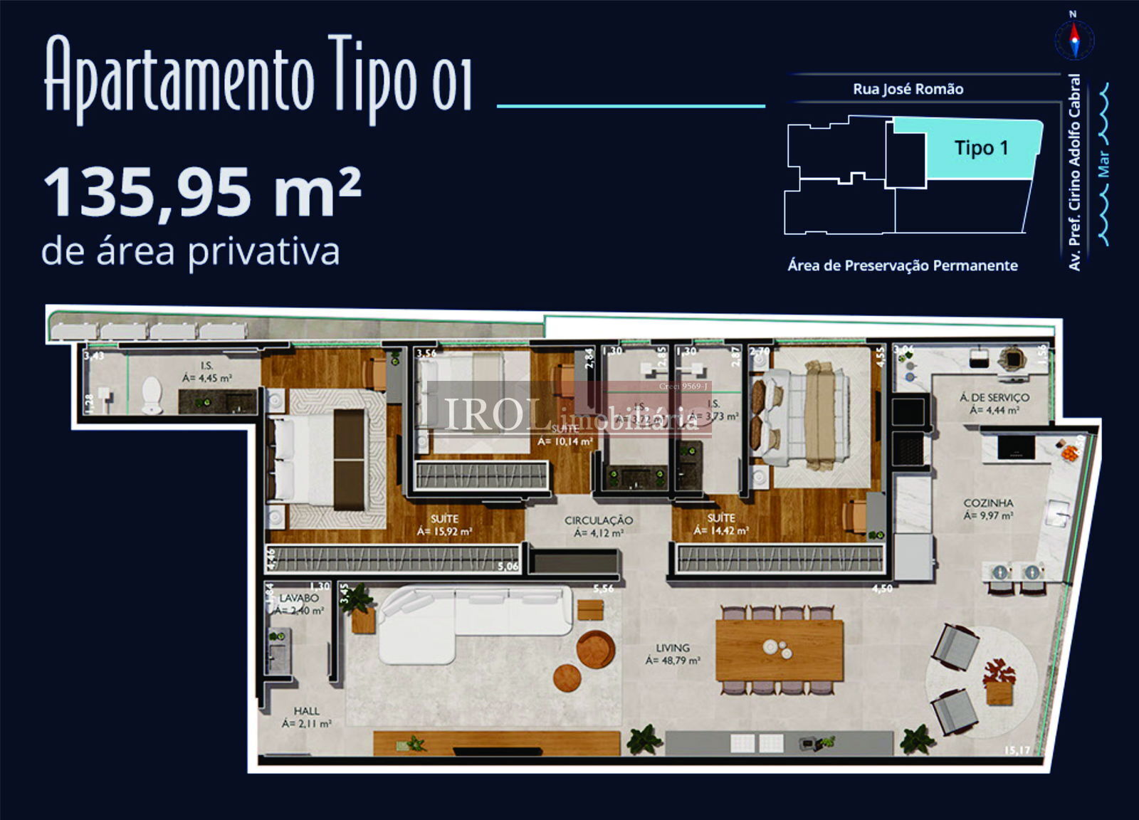 Apartamento à venda com 3 quartos, 120m² - Foto 14