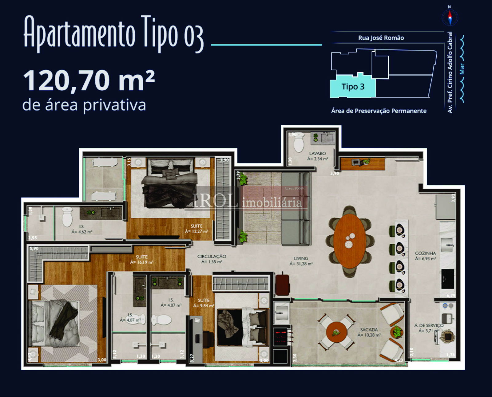 Apartamento à venda com 3 quartos, 120m² - Foto 12