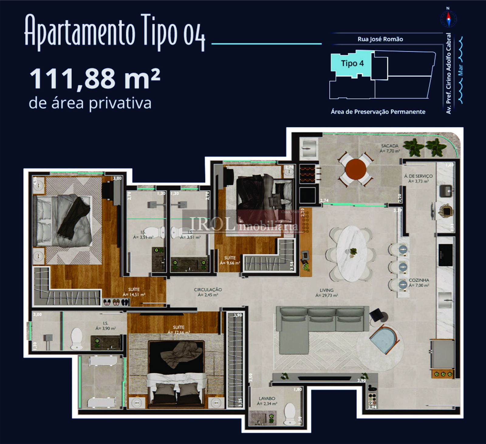 Apartamento à venda com 3 quartos, 120m² - Foto 11