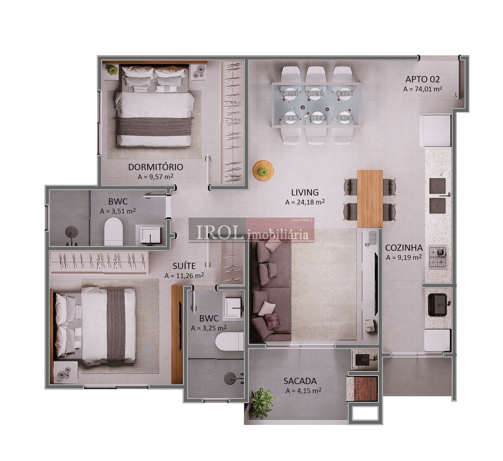 Apartamento à venda com 2 quartos, 67m² - Foto 26