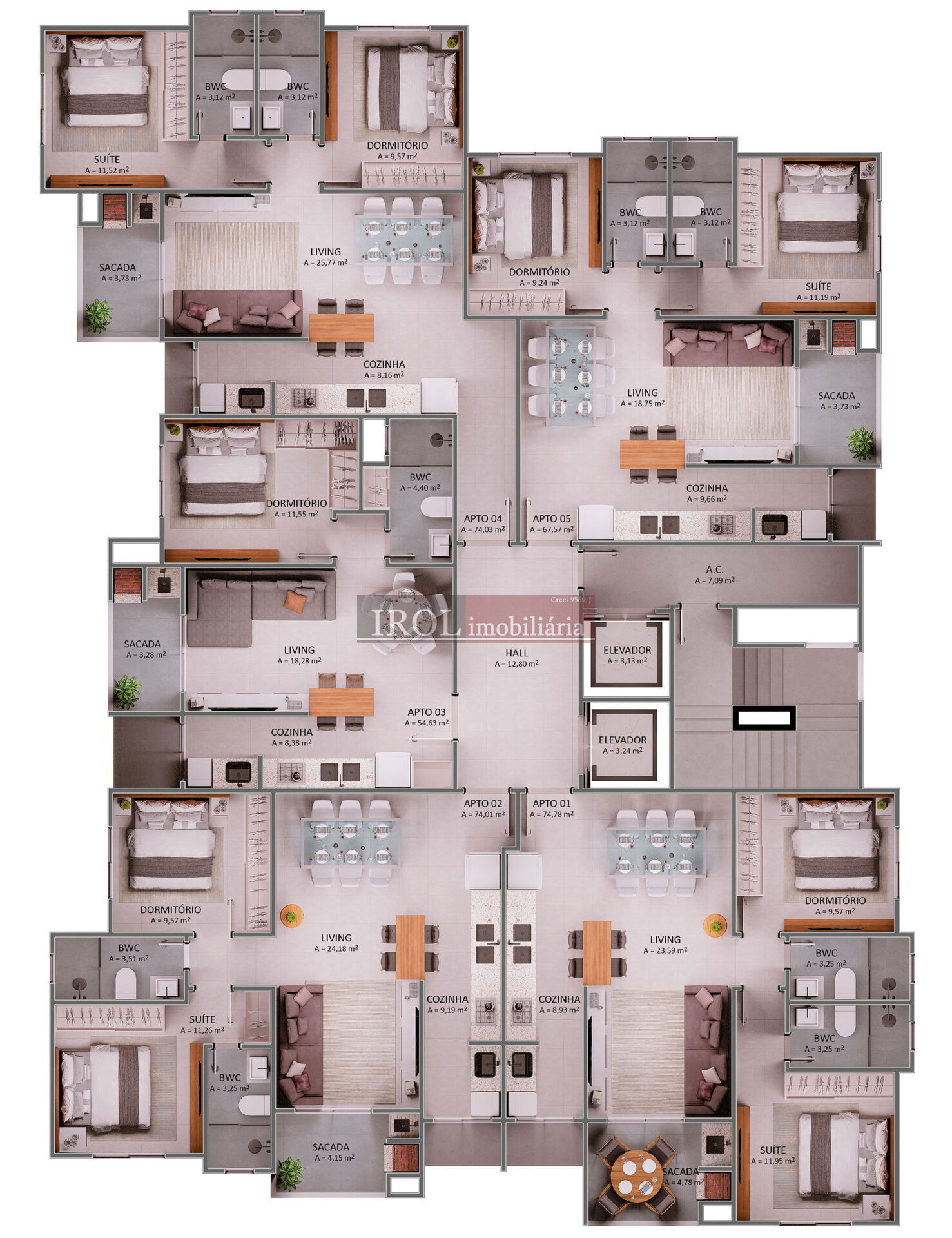 Apartamento à venda com 2 quartos, 67m² - Foto 23