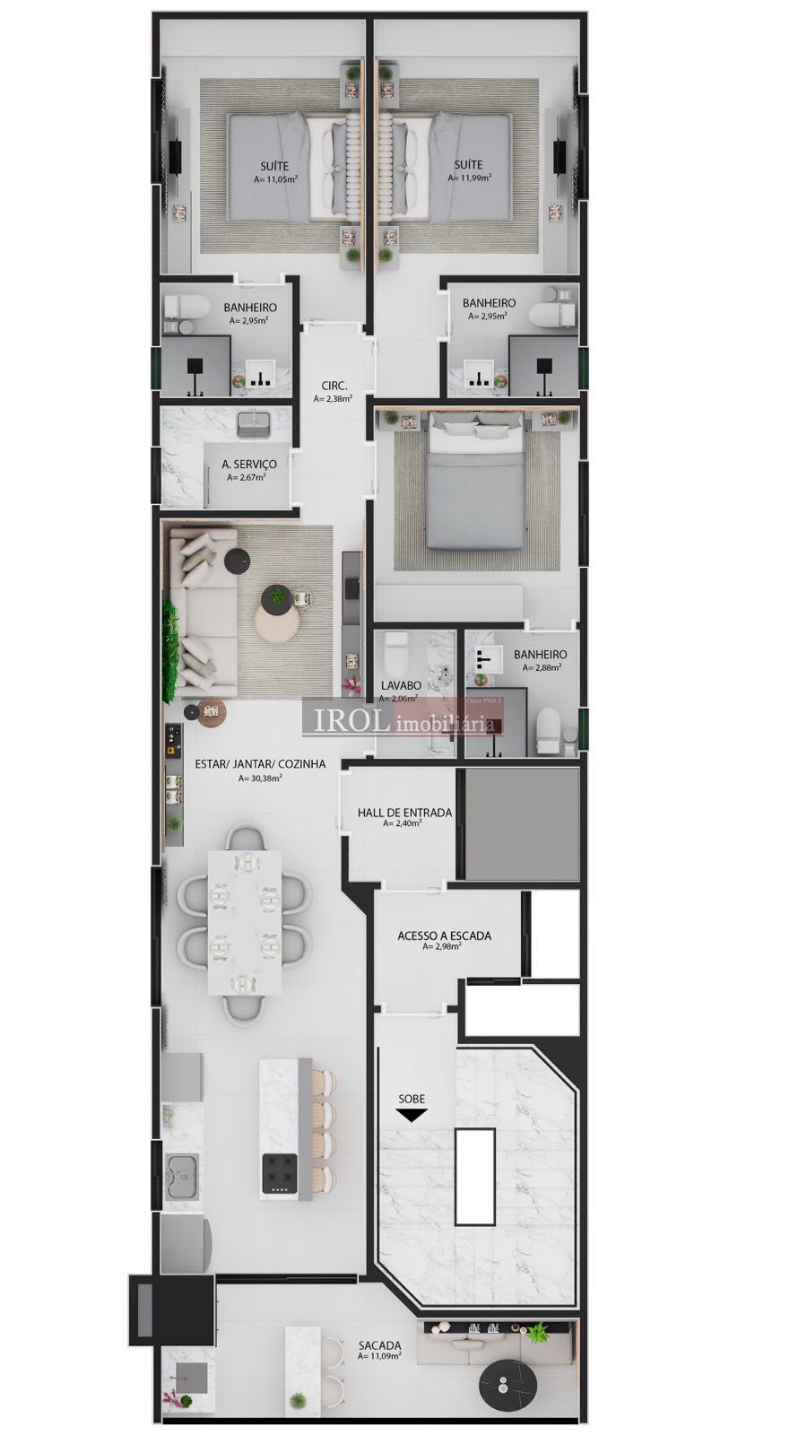 Apartamento à venda com 3 quartos, 100m² - Foto 14