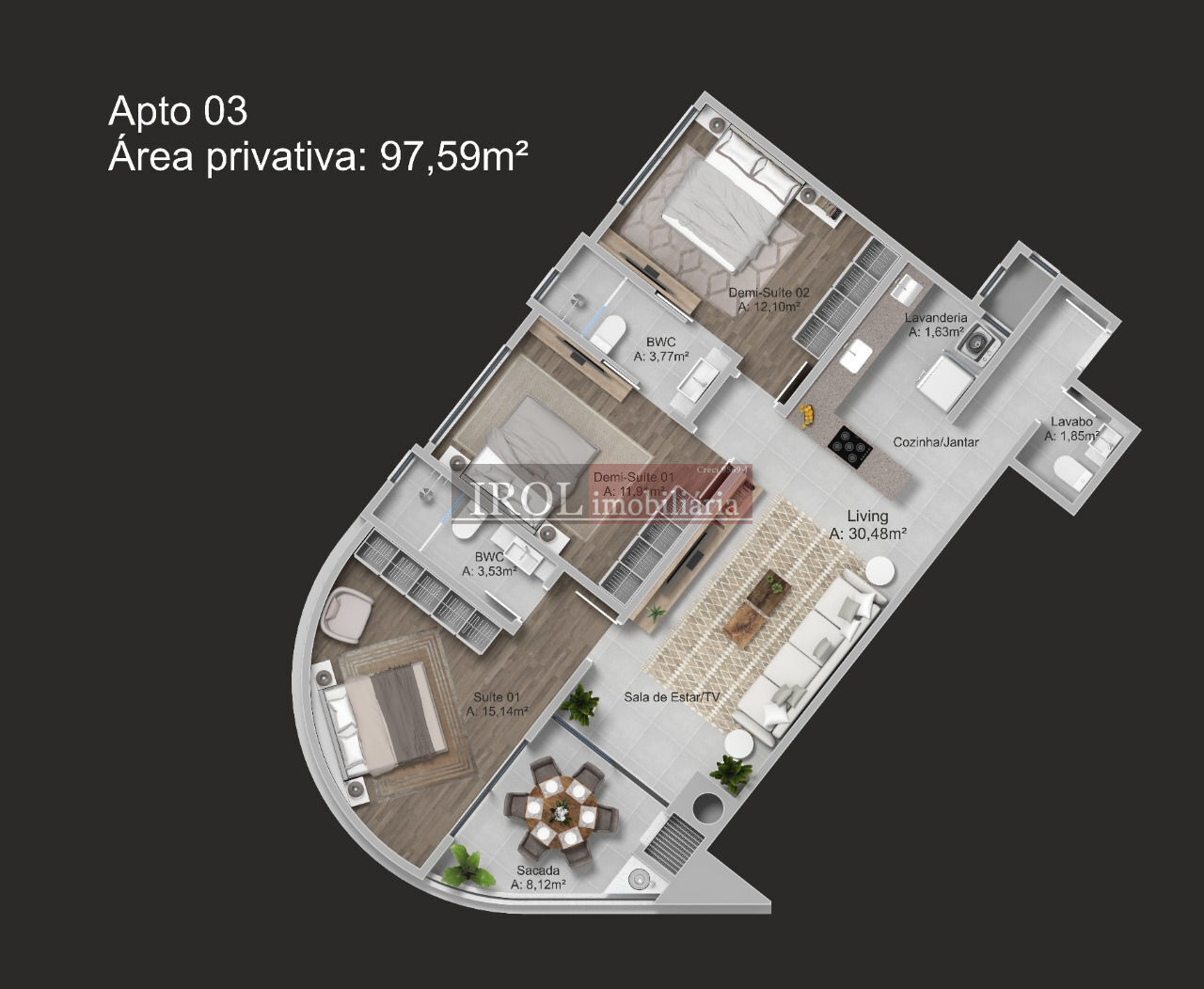 Apartamento à venda com 3 quartos, 100m² - Foto 25