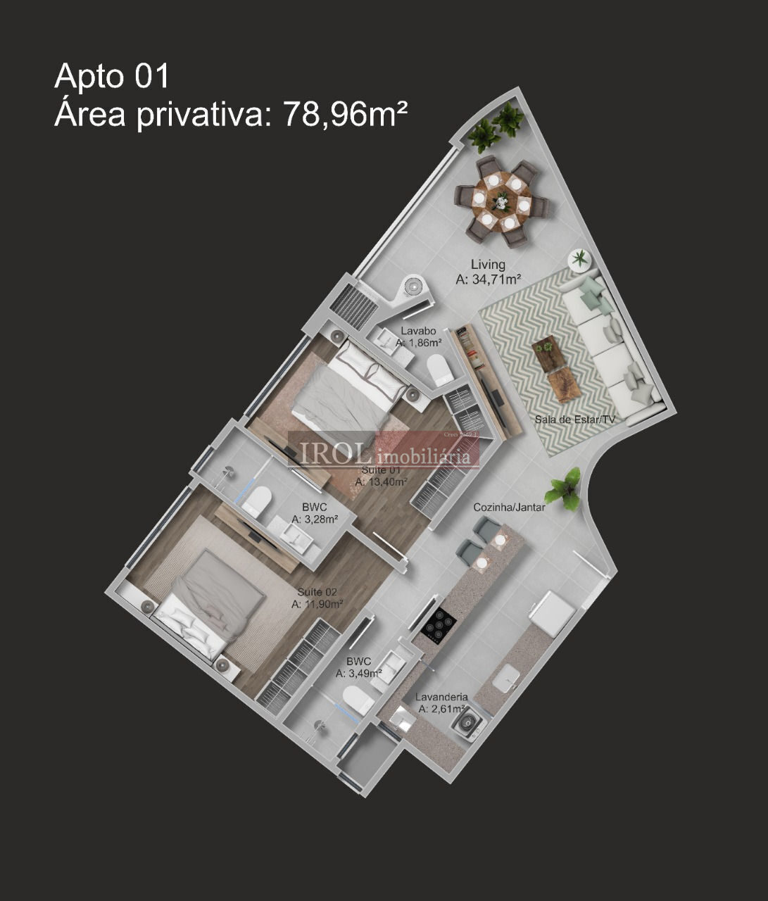 Apartamento à venda com 3 quartos, 100m² - Foto 23