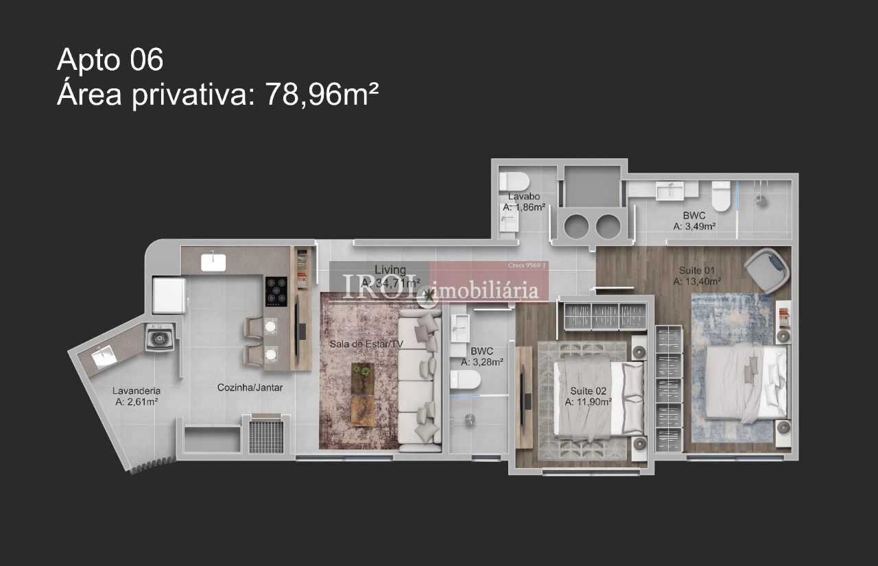 Apartamento à venda com 3 quartos, 100m² - Foto 28