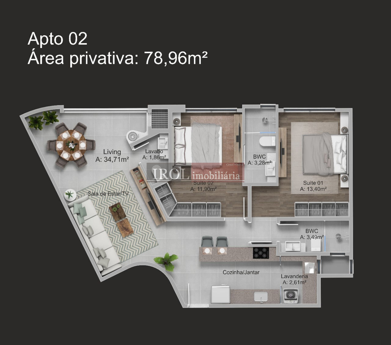 Apartamento à venda com 3 quartos, 100m² - Foto 24