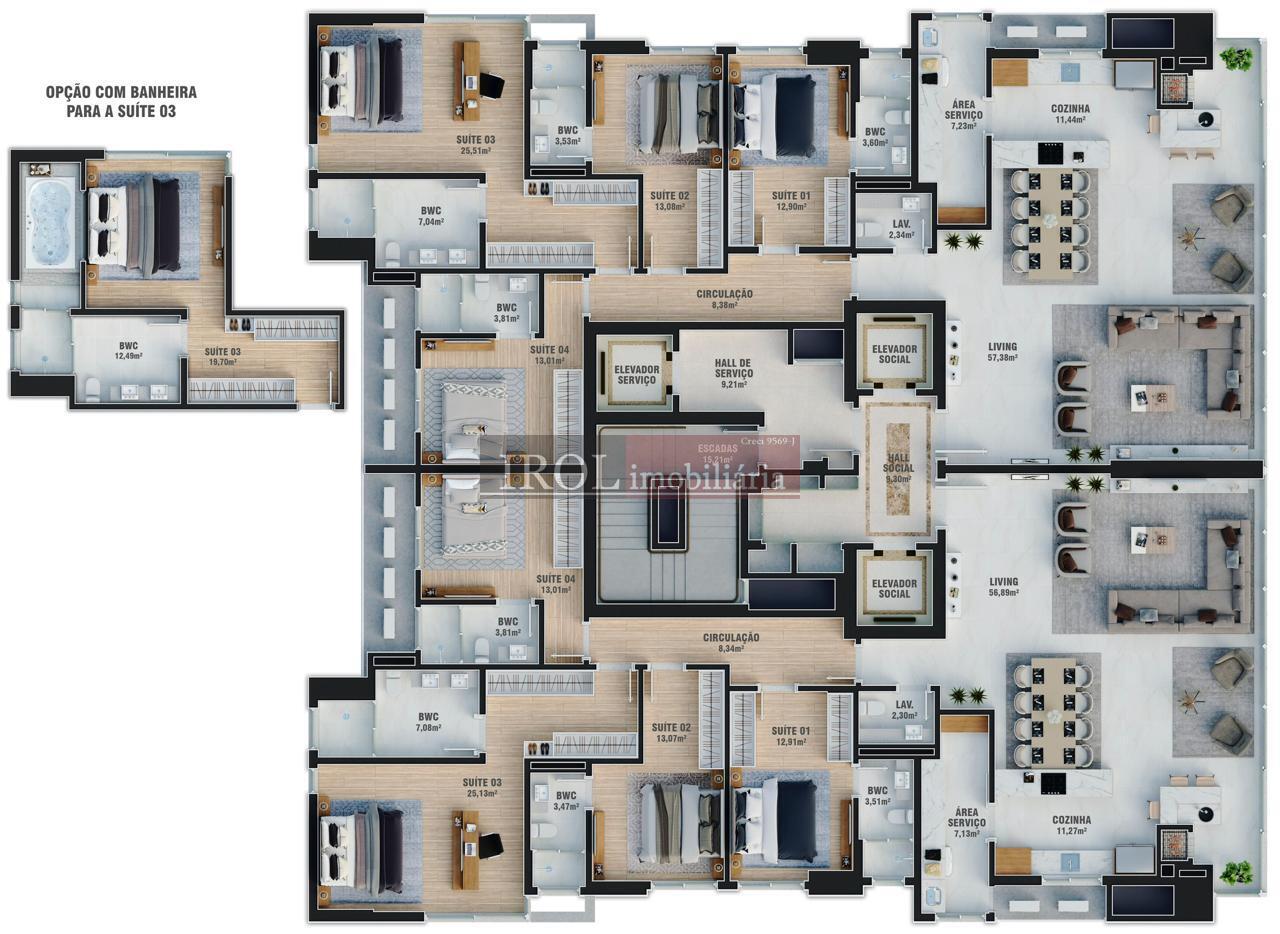 Apartamento à venda com 4 quartos, 197000m² - Foto 42