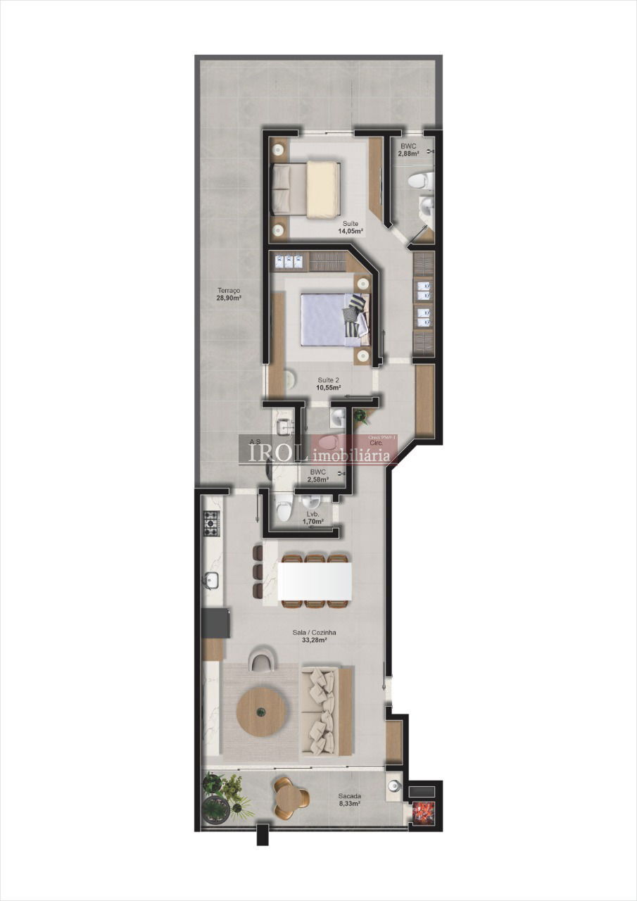 Apartamento à venda com 2 quartos, 121m² - Foto 11