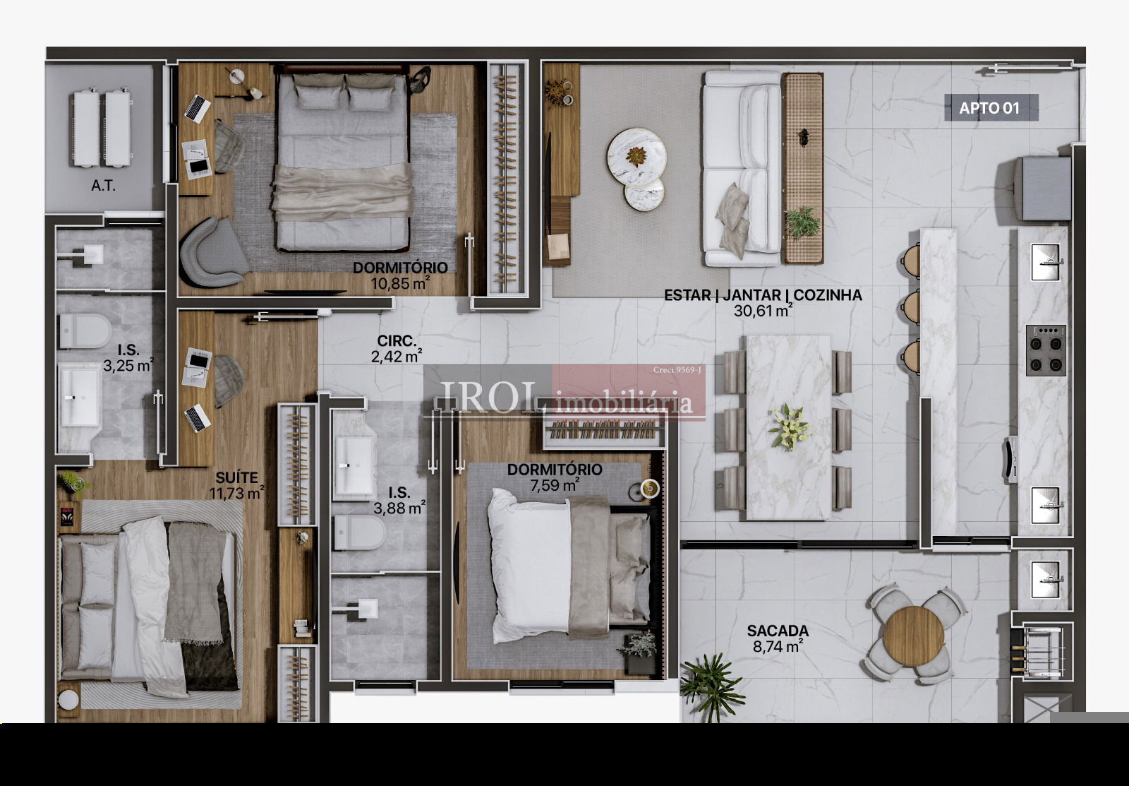 Apartamento à venda com 3 quartos, 92m² - Foto 33