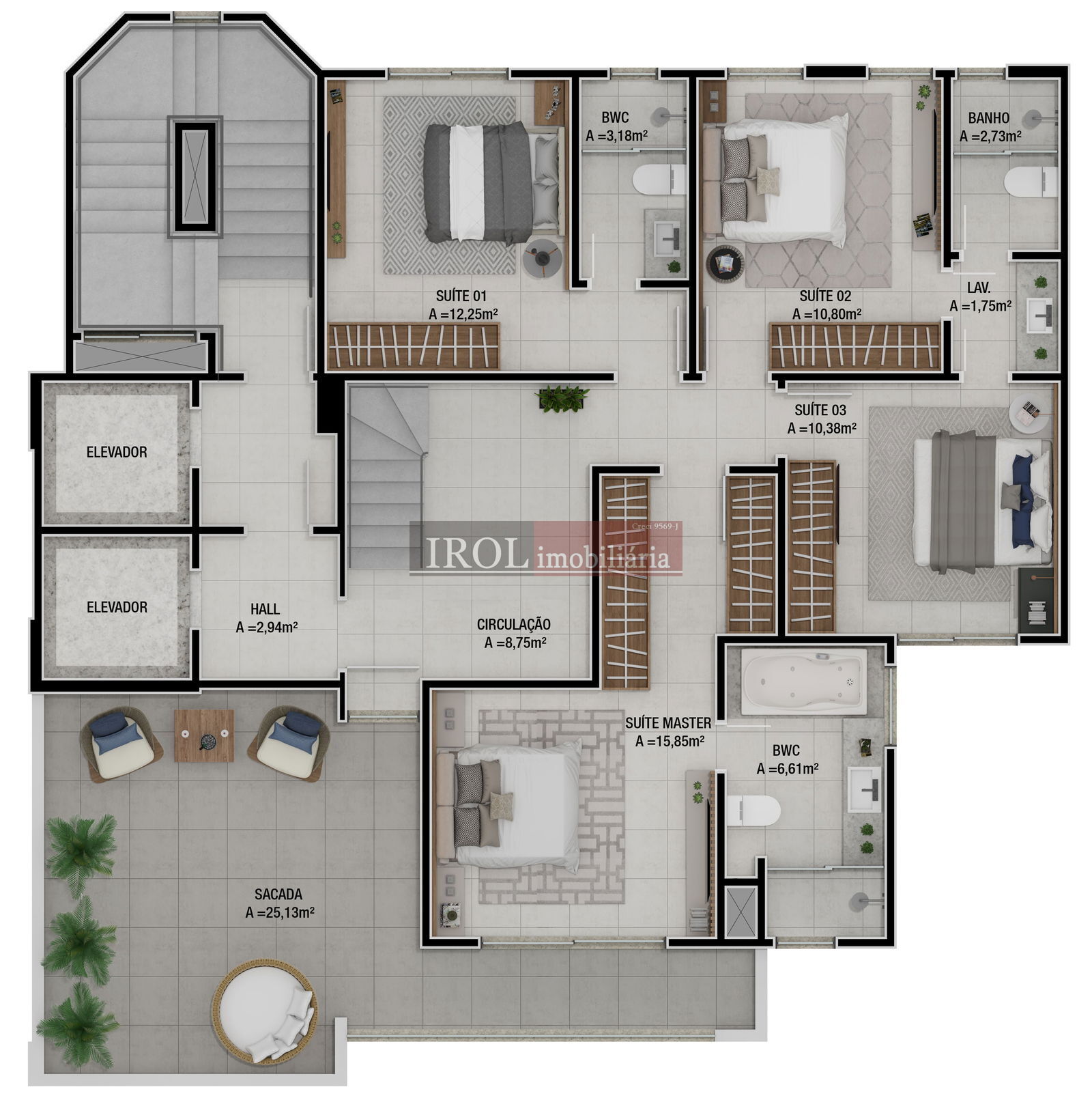 Apartamento à venda com 3 quartos, 121m² - Foto 10