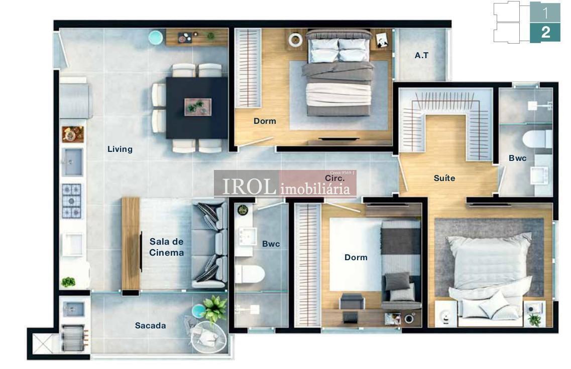 Apartamento à venda com 3 quartos, 102m² - Foto 11