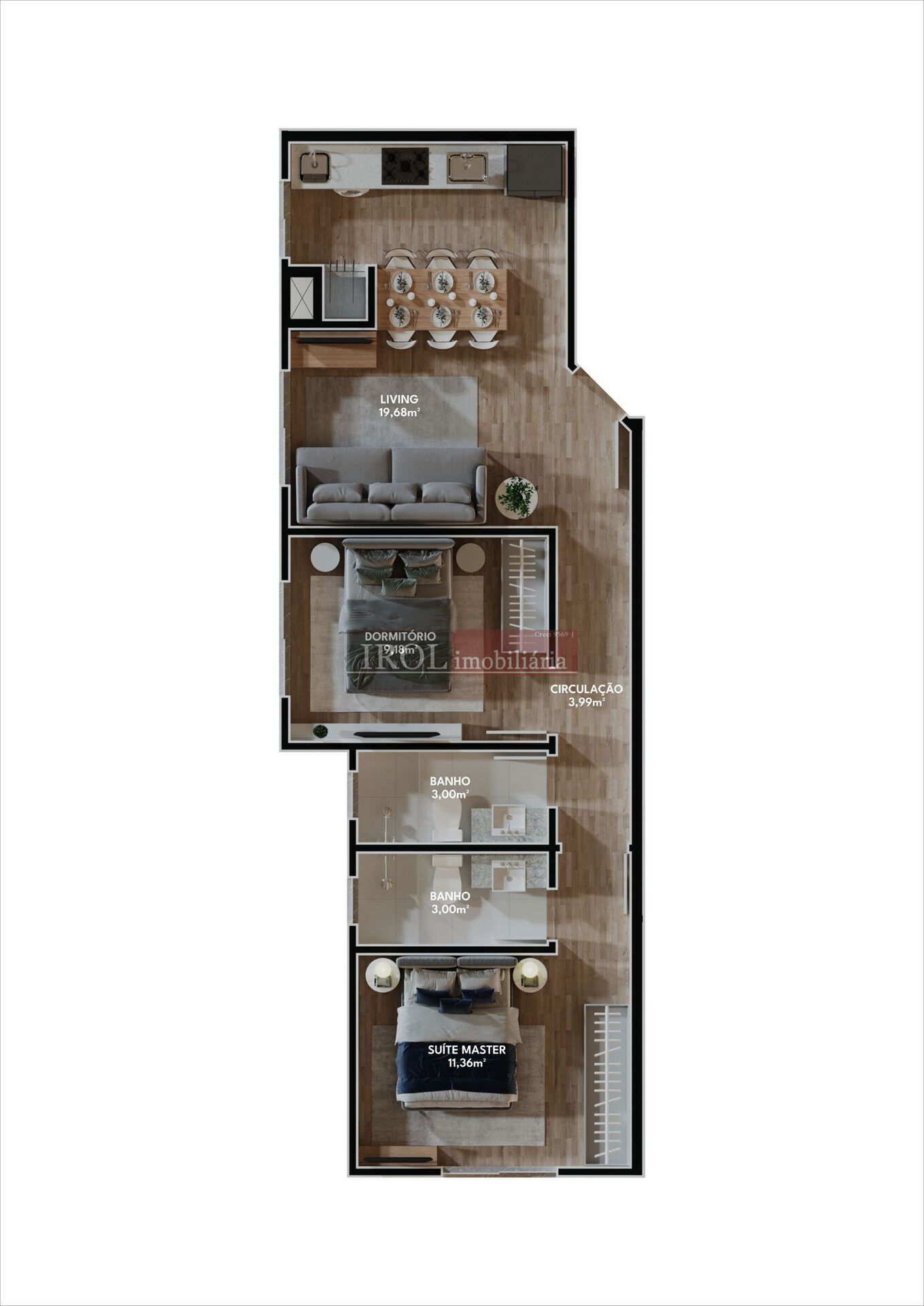 Apartamento à venda com 2 quartos, 59m² - Foto 9