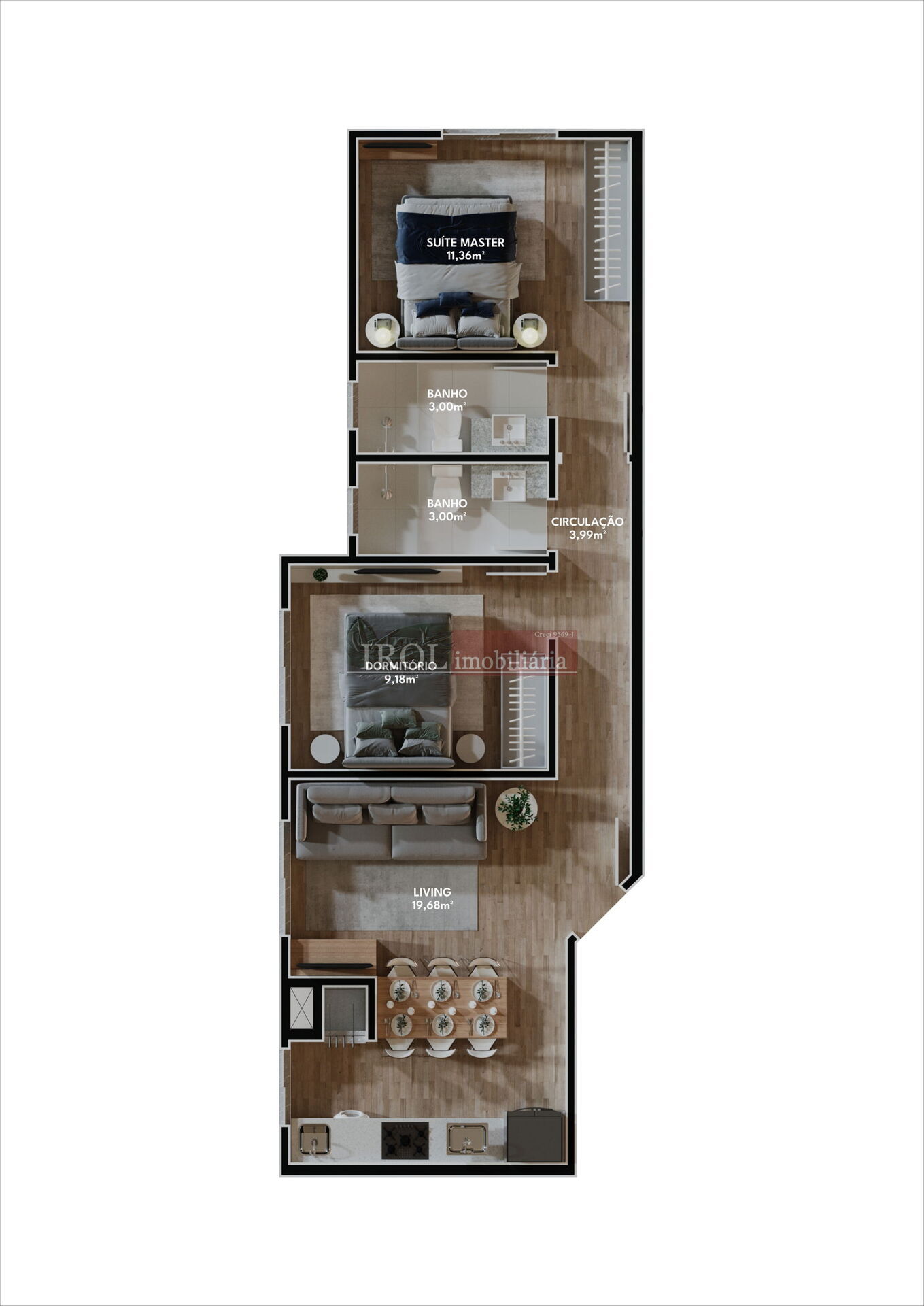 Apartamento à venda com 2 quartos, 59m² - Foto 8