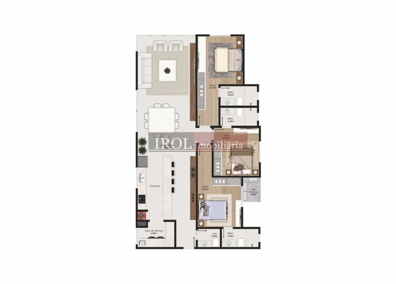 Apartamento à venda com 3 quartos, 126m² - Foto 21