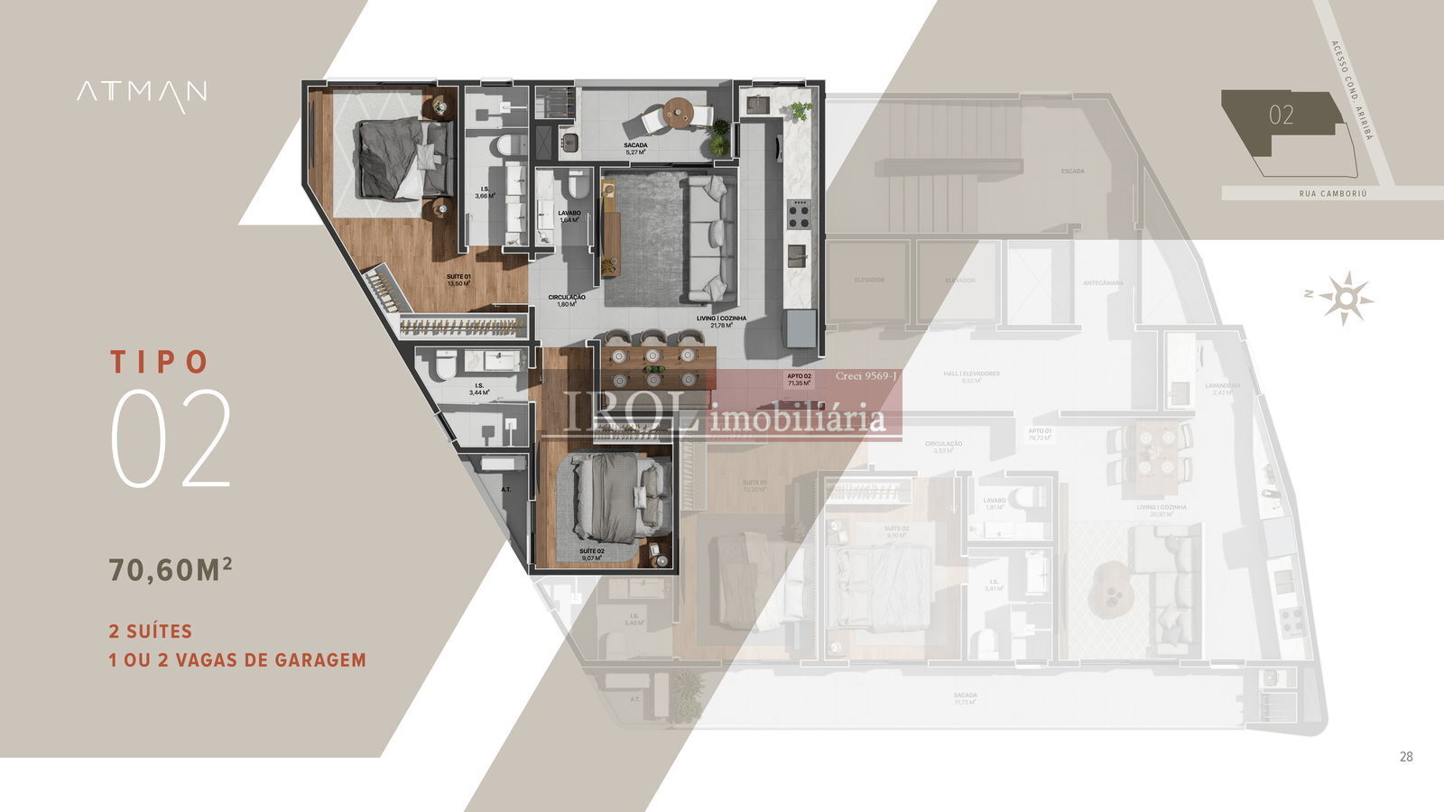 Apartamento à venda com 2 quartos, 70m² - Foto 43