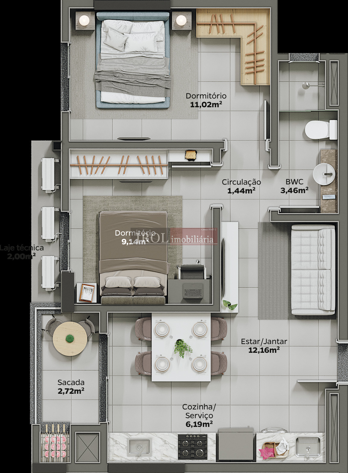 Apartamento à venda com 2 quartos, 58m² - Foto 16