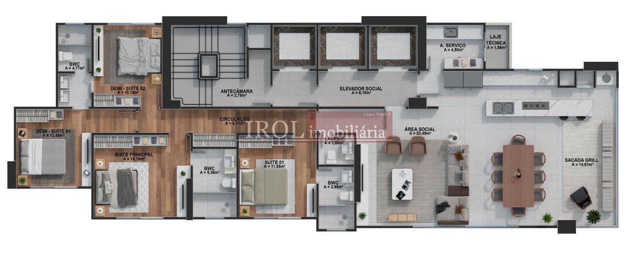 Apartamento à venda com 4 quartos, 165m² - Foto 21