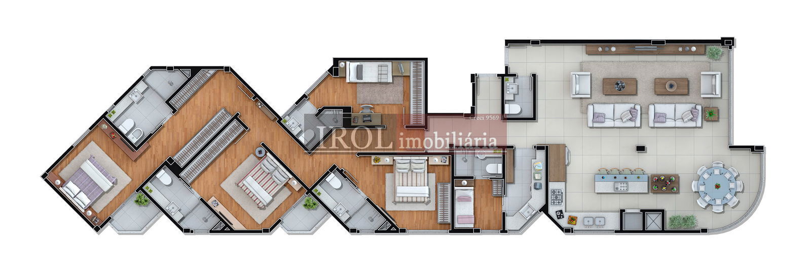 Apartamento à venda com 4 quartos, 203m² - Foto 13