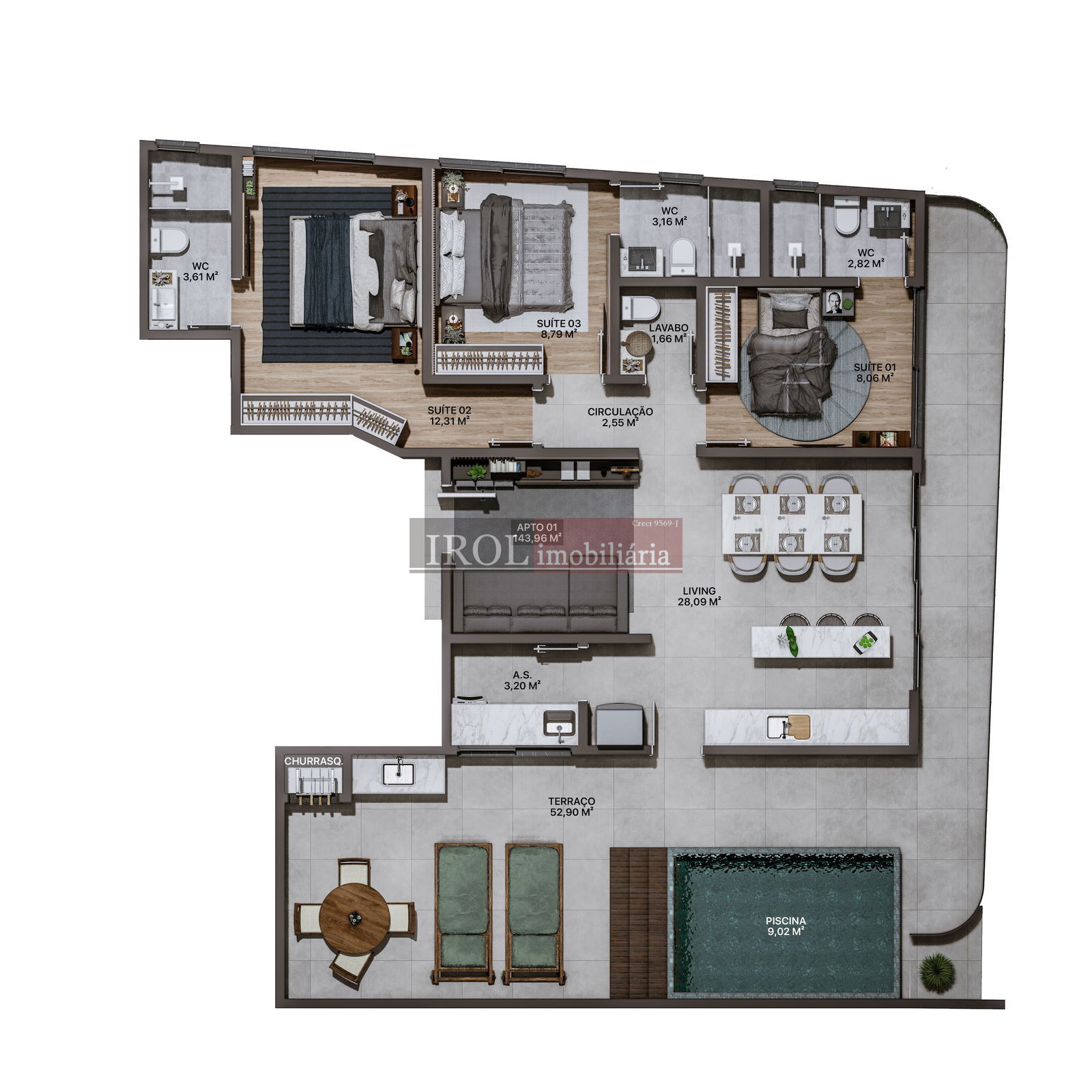 Apartamento à venda com 4 quartos, 144m² - Foto 17