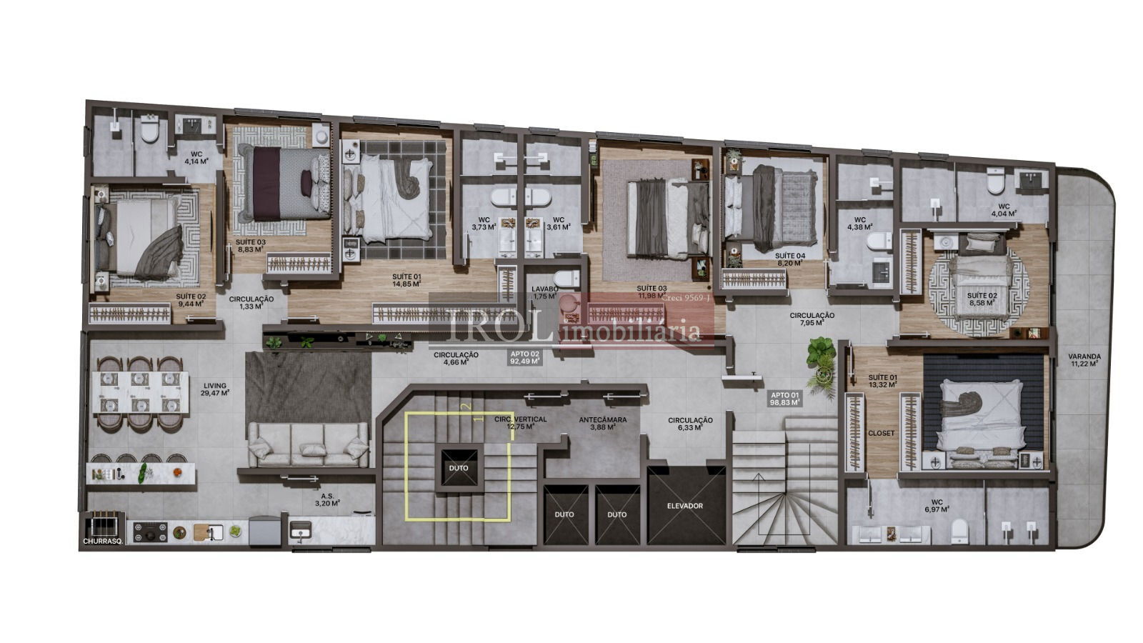 Apartamento à venda com 4 quartos, 144m² - Foto 13