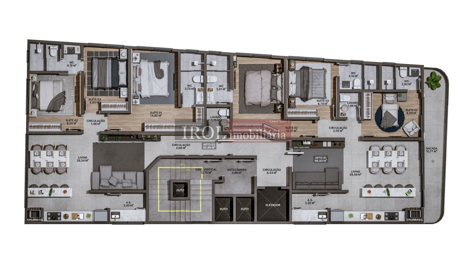 Apartamento à venda com 4 quartos, 144m² - Foto 12